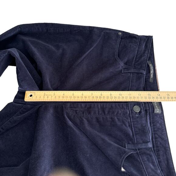 Talbots Corduroy Pants Women's 14 Curvy Jegging Skinny Cords Dark Navy Blue - Picture 10 of 10